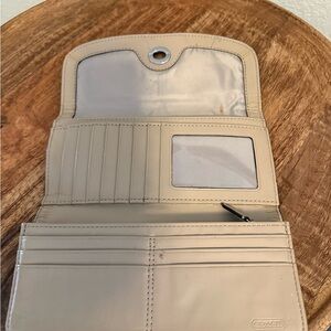 Coach Beige Leather Wallet